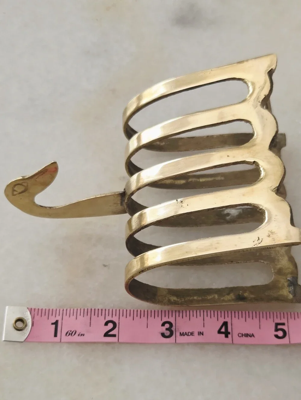 Vintage Englush Traditional Brass Swan / Duck Letter Holder / Toast Rack